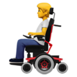 person in motorized wheelchair emoji