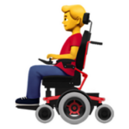 man in motorized wheelchair emoji