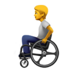 person in manual wheelchair emoji