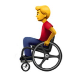 man in manual wheelchair emoji