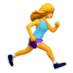 woman running facing right emoji
