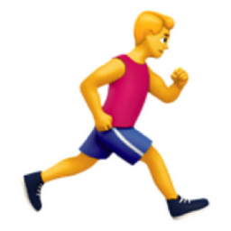 man running facing right emoji