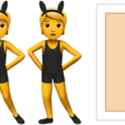 people with bunny ears: light skin tone emoji