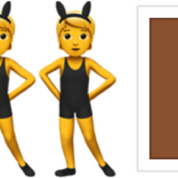 men with bunny ears: medium-dark skin tone emoji