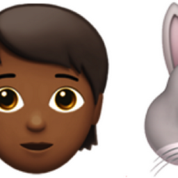 people with bunny ears: medium-dark skin tone, light skin tone emoji