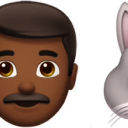 men with bunny ears: medium-dark skin tone, medium-light skin tone emoji