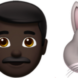 men with bunny ears: dark skin tone, medium-light skin tone emoji