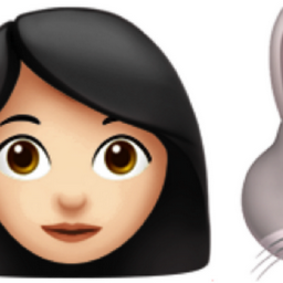 women with bunny ears: light skin tone, medium-dark skin tone emoji