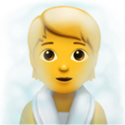 person in steamy room emoji
