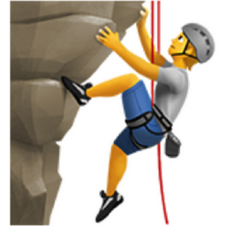 person climbing emoji