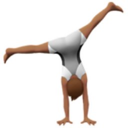 person cartwheeling: medium skin tone emoji