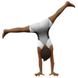 person cartwheeling: medium-dark skin tone emoji