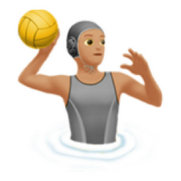 person playing water polo: medium-light skin tone emoji