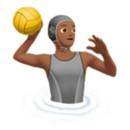 person playing water polo: medium skin tone emoji