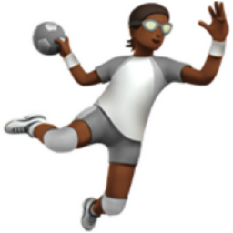 person playing handball: medium-dark skin tone emoji