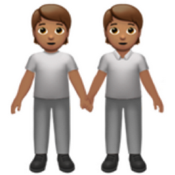 people holding hands: medium skin tone emoji