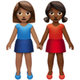 women holding hands: medium skin tone, medium-dark skin tone emoji