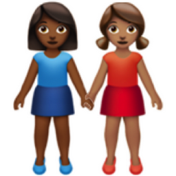 women holding hands: medium-dark skin tone, medium skin tone emoji