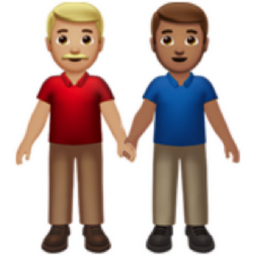men holding hands: medium-light skin tone, medium skin tone emoji