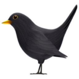 black bird emoji
