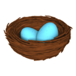 nest with eggs emoji
