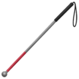 white cane emoji