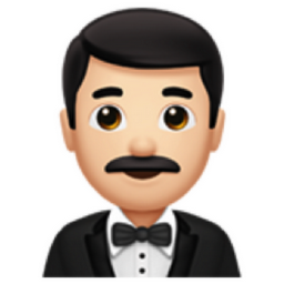 man in tuxedo: light skin tone emoji