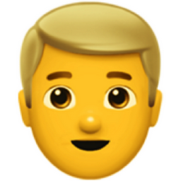man: blond hair emoji