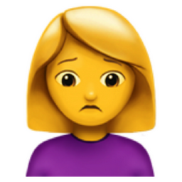 woman frowning emoji