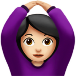woman gesturing OK: light skin tone emoji