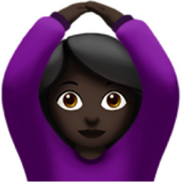 woman gesturing OK: dark skin tone emoji