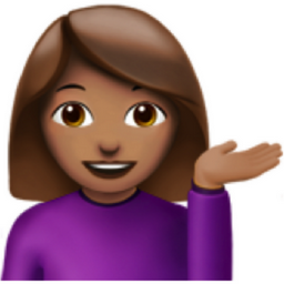 woman tipping hand: medium skin tone emoji