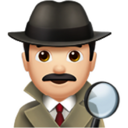 man detective: light skin tone emoji