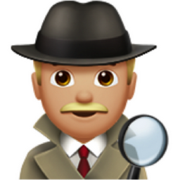 man detective: medium-light skin tone emoji