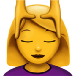woman getting massage emoji