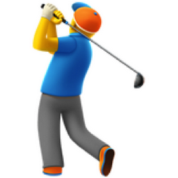 man golfing emoji