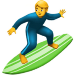 man surfing emoji