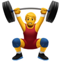 man lifting weights emoji