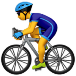 man biking emoji