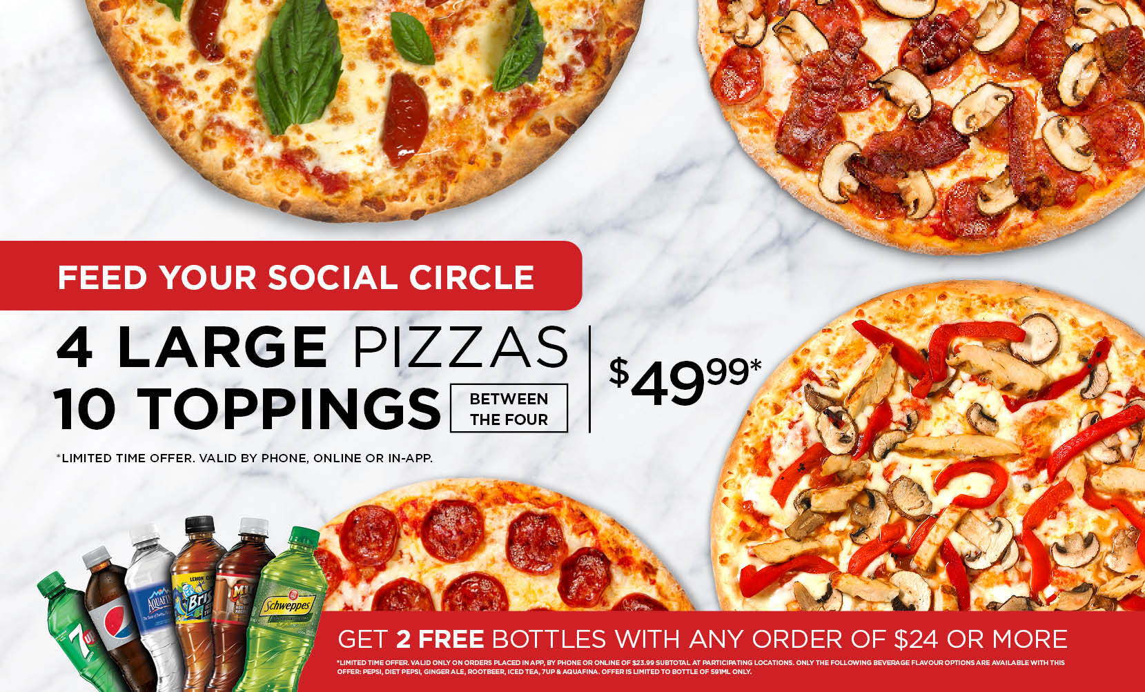 Pizzaville 3636 from your cell or Order Online Contactless Delivery