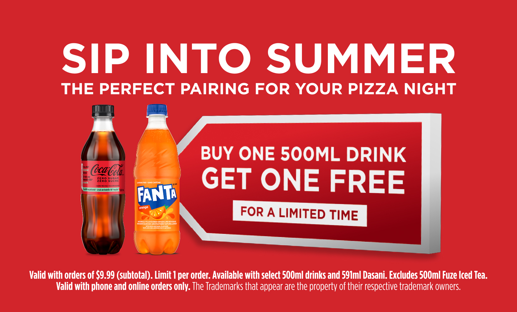 Buy One Get One FREE 500ml Beverage