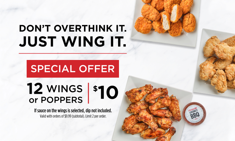 12 Wings and Poppers Promo - Mobile