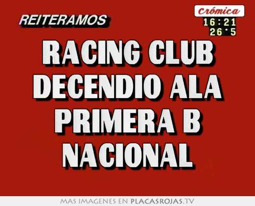 Racing en la b nacional Clearance