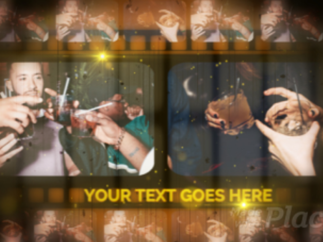 Slideshow Video Maker With 35mm Film Graphics and a Retro Style 2970-el1