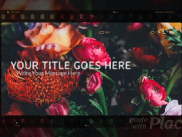 Slideshow Video Generator Featuring a Retro Film Aesthetic and a Logo Animation 2961-el1