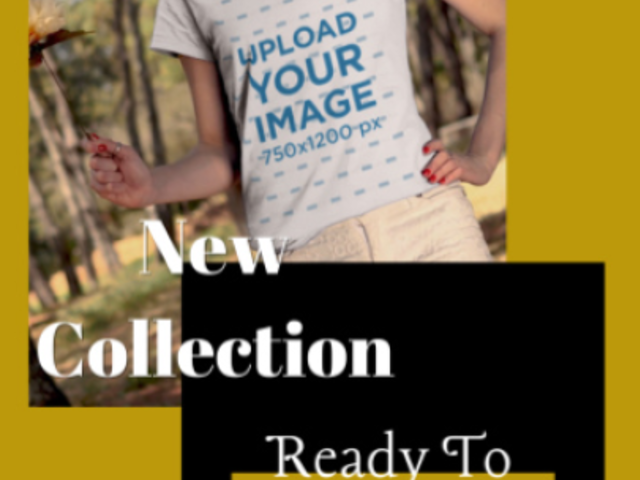 T-Shirt Video of a Woman Promoting a Spring Apparel Collection 3518v-el1