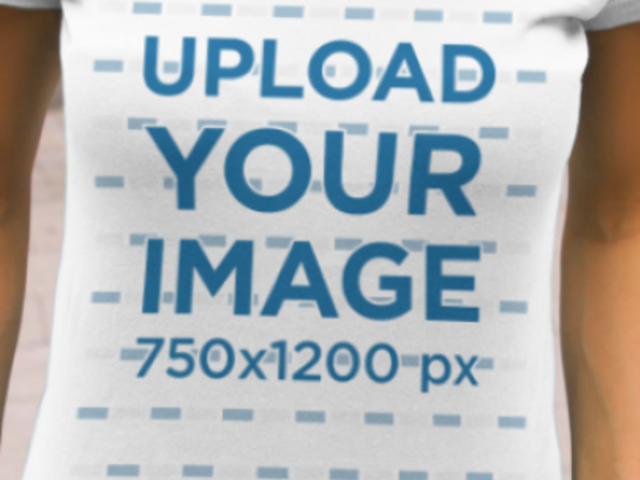 T-Shirt Video Featuring a Joyful Long-Haired Woman 3613v