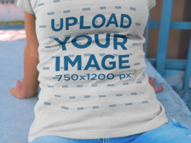 Video Featuring a Young Woman Wearing a T-Shirt 3596v