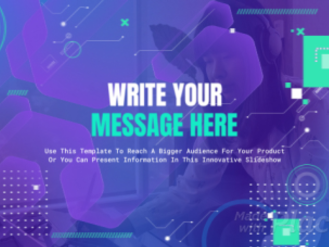 Slideshow Video Creator Featuring Abstract Animated Shapes and a Technology Theme 3318-el1