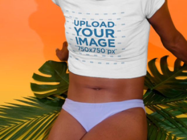 Crop Top Video Featuring a Woman in a Summer Outfit 3732v